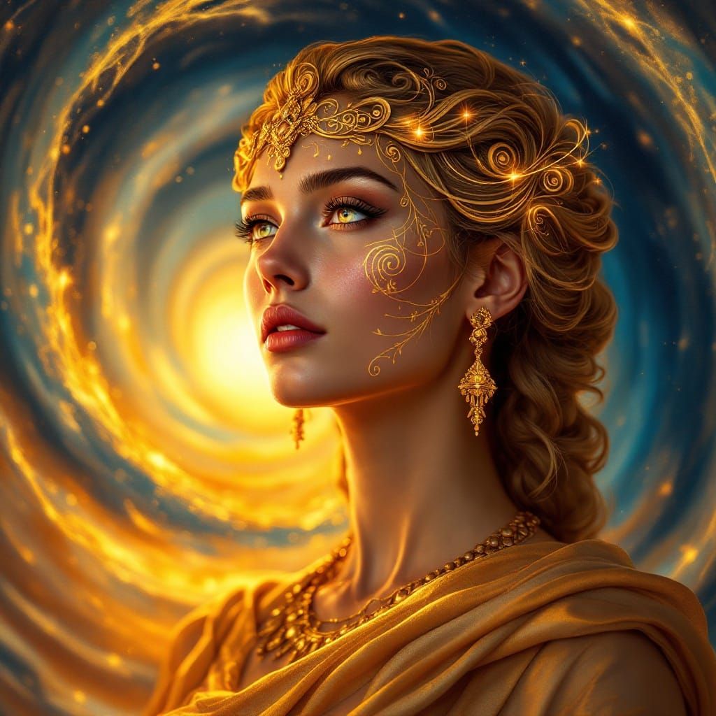 Greek Goddess of Truth Embodied in Hyperrealistic Art