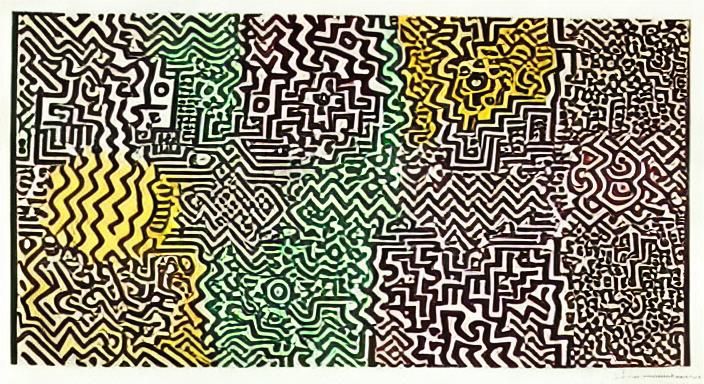 Colorful Abstract Art in Pop Surrealist Style
