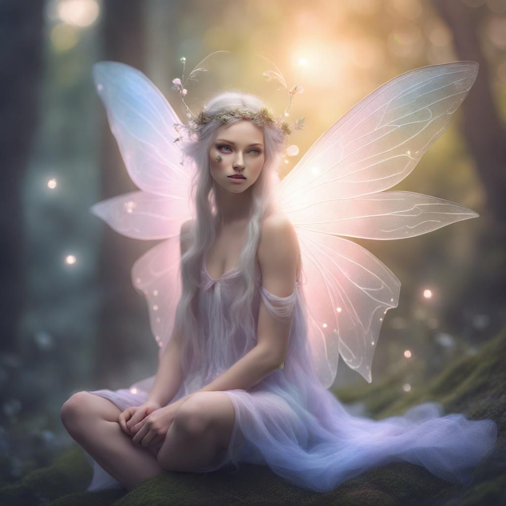 Ethereal Fairy Illustration with Magical Glow