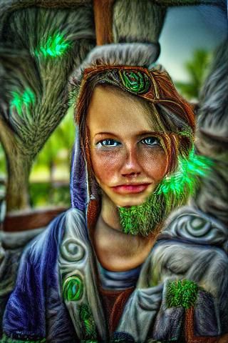 HDR Portrait of a Mystical Druid
