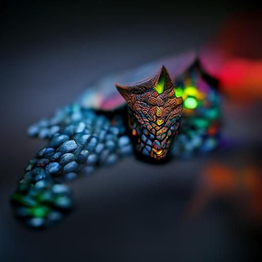 Detailed 3D Dragon Head with Glowing Eyes