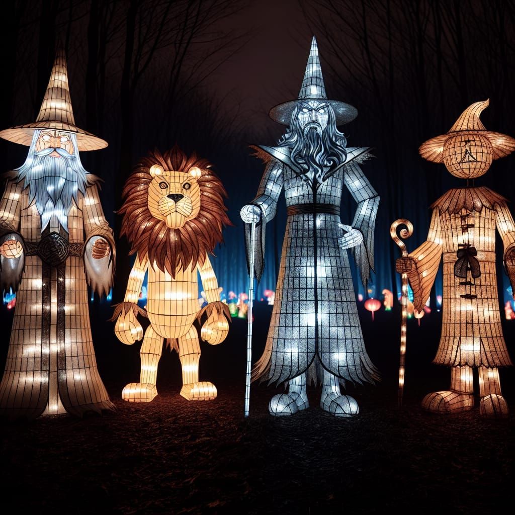 Ethereal Winter Festival Scene in Hyperrealism