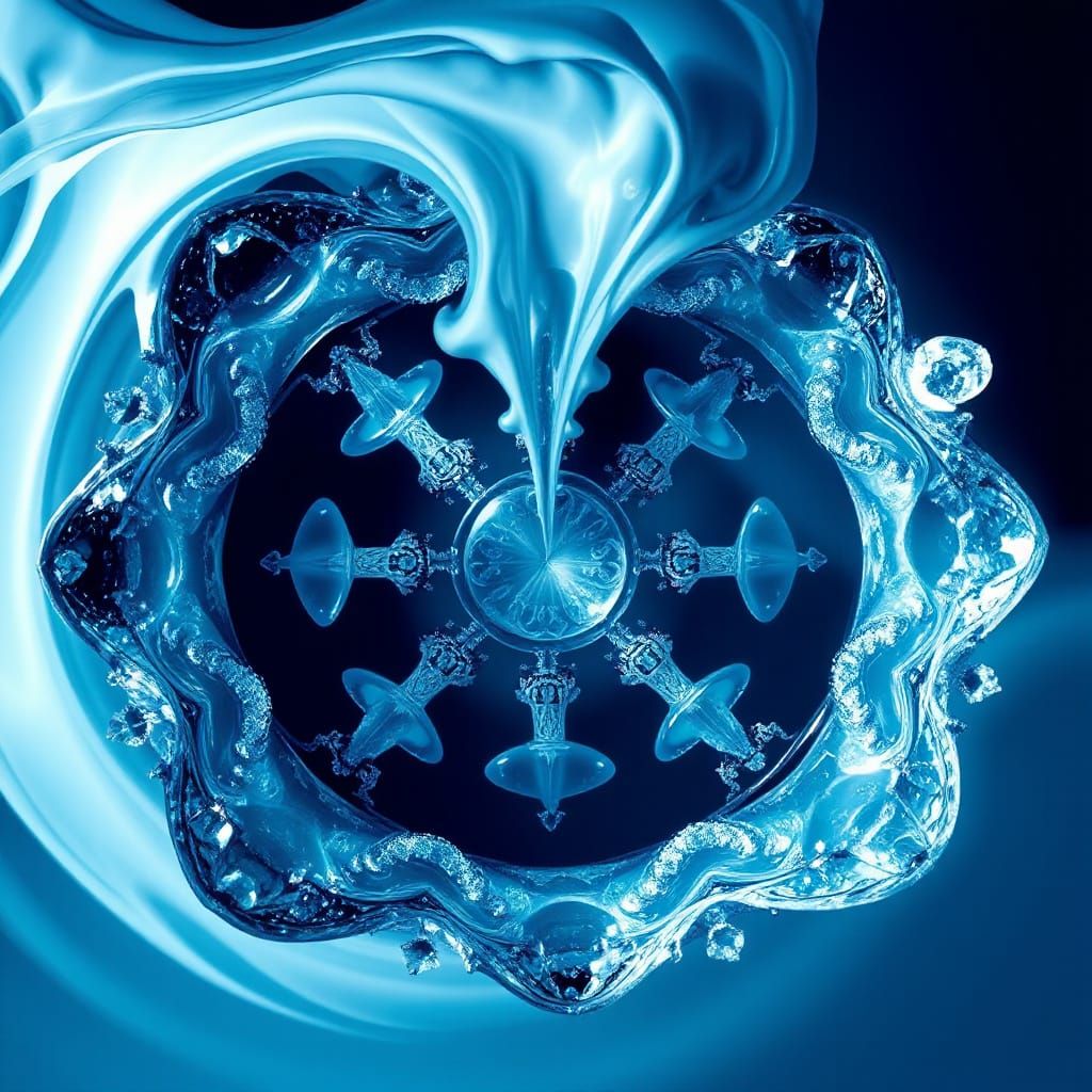 Water Cycle Harmony in Blended Blues and Turquoises