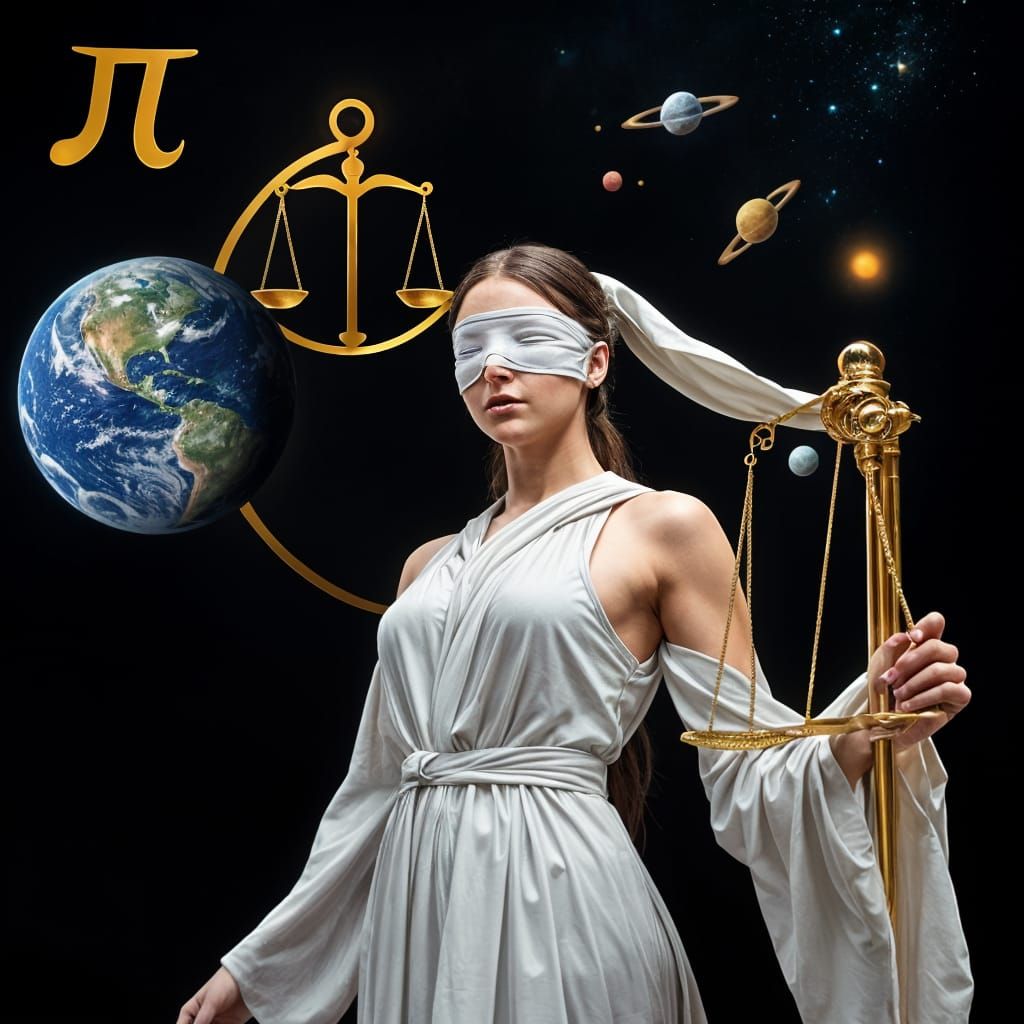 Libra Zodiac Sign with Scales of Justice