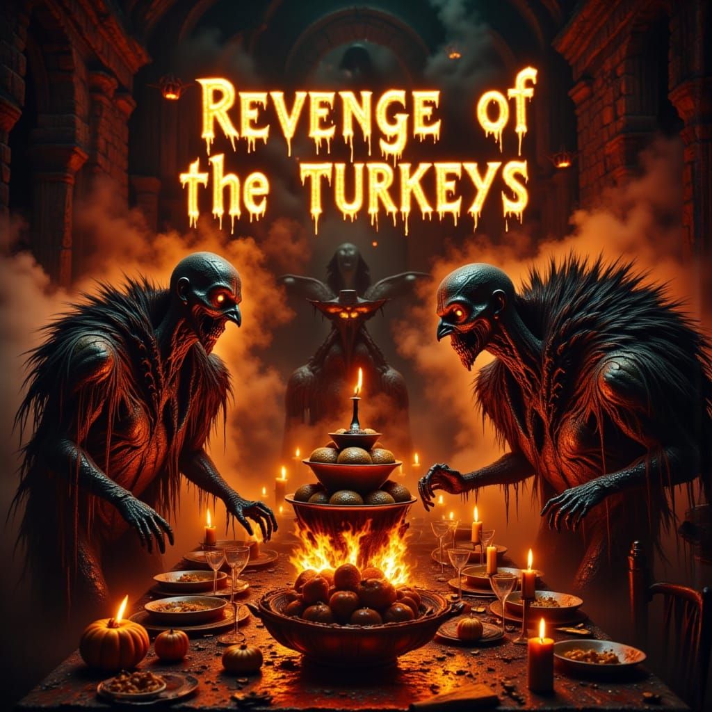 Revenge of the Turkeys: Demonic Zombie Turkeys Attack Dinner
