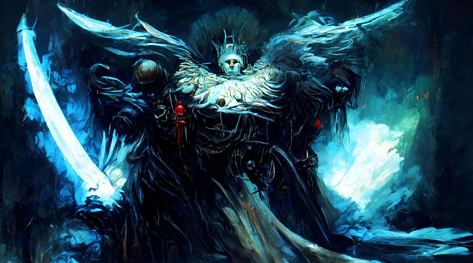 Demonic Gothic Knight in Dark Fantasy Style