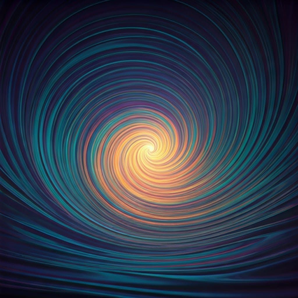 Ethereal Vortex of Wind and Waves at Sunset