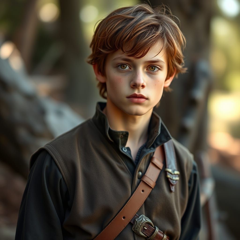 Fantasy Warrior in Warm Earth Tones