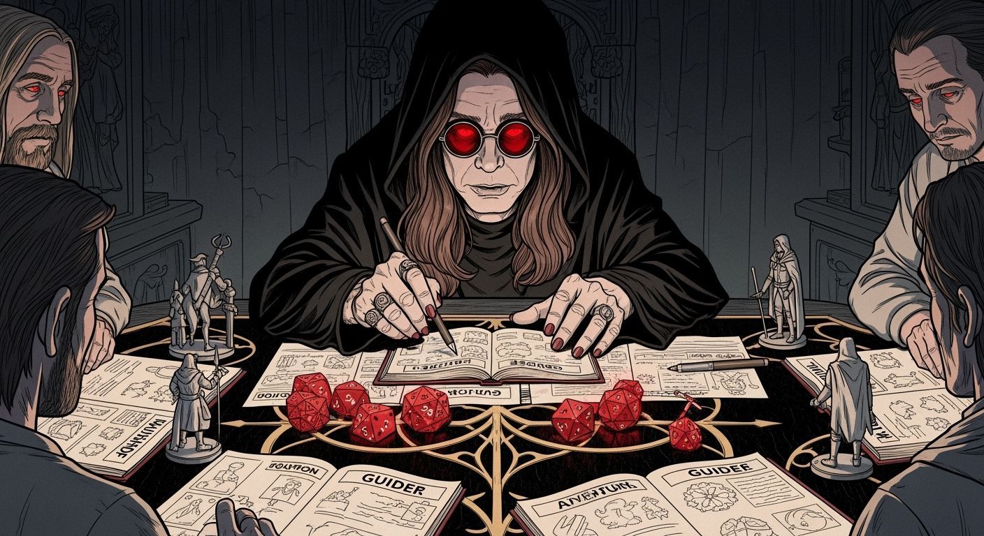 Ozzy Osbourne as Dungeon Master in Comic Book Style