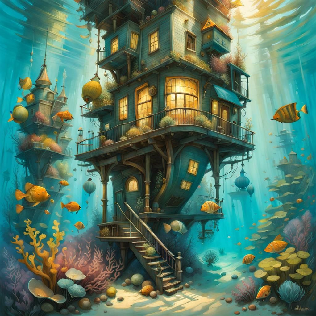 Vibrant Underwater Whimsilandia by Burdisio