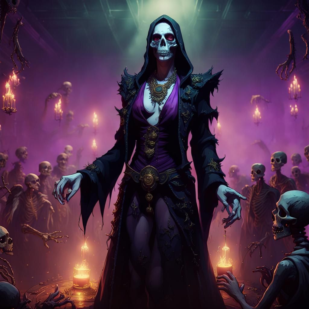 Necromancer DJ Performs for Undead Crowd