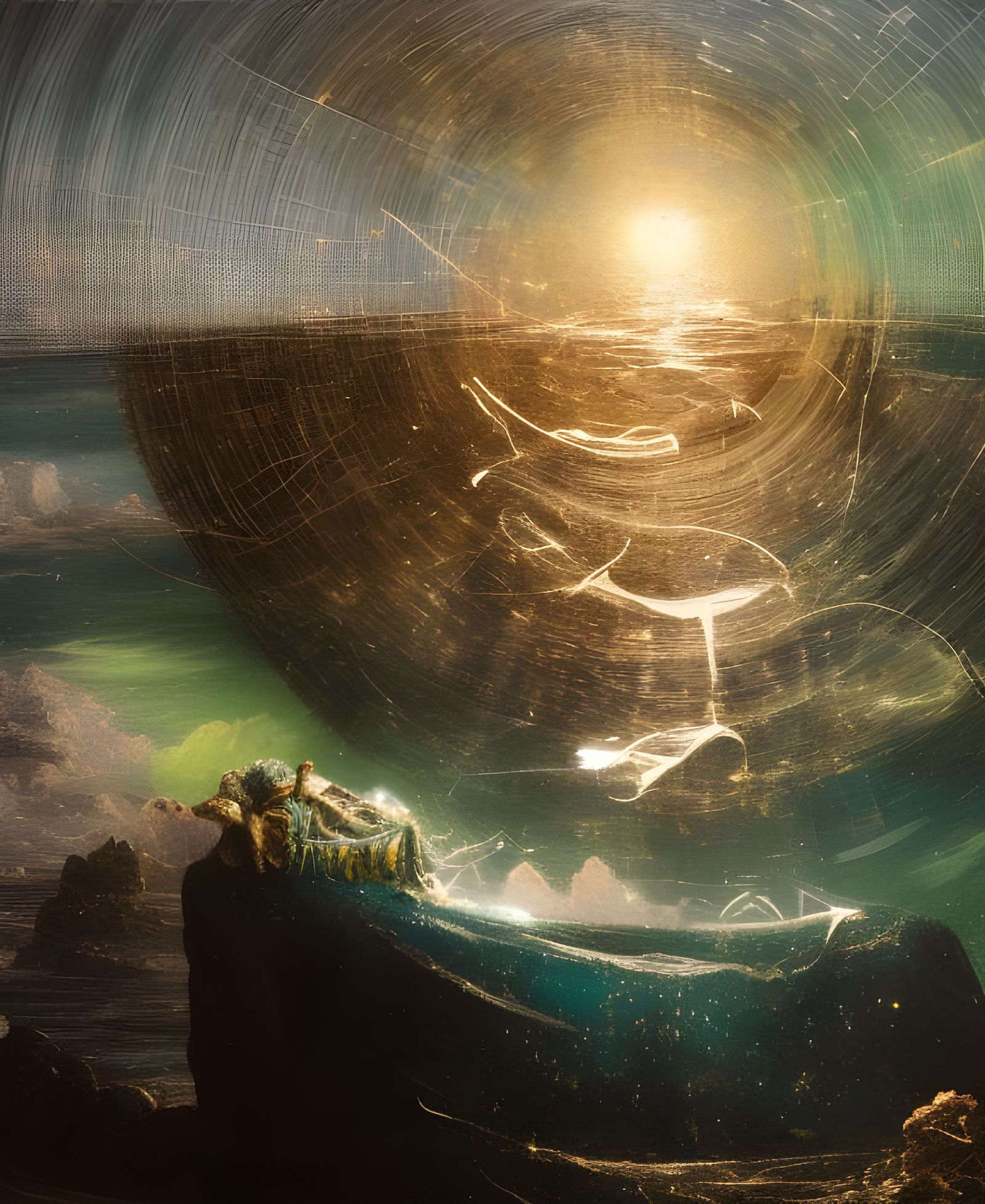 Surreal Stone Inlay Saying Good Night in Unreal Engine