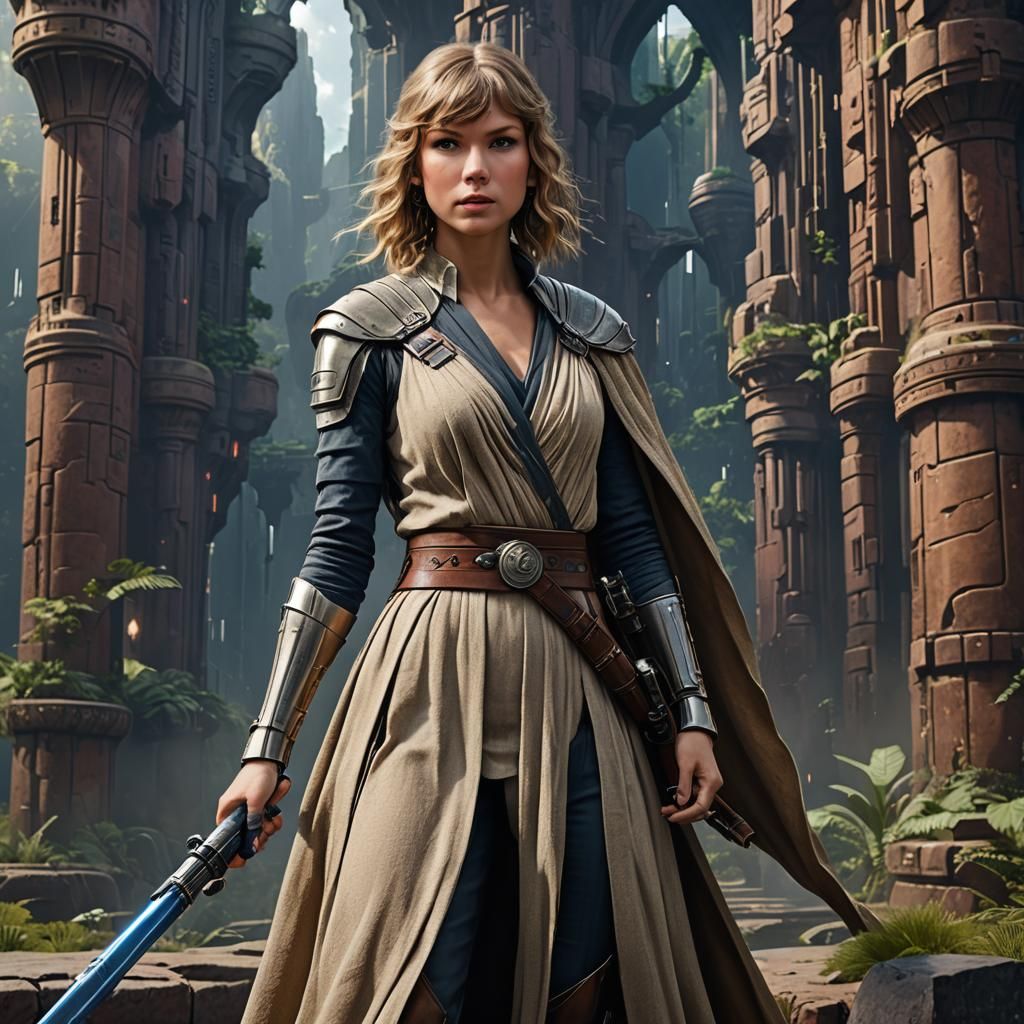 Jedi Knight Taylor Swift: Detailed Fantasy Art