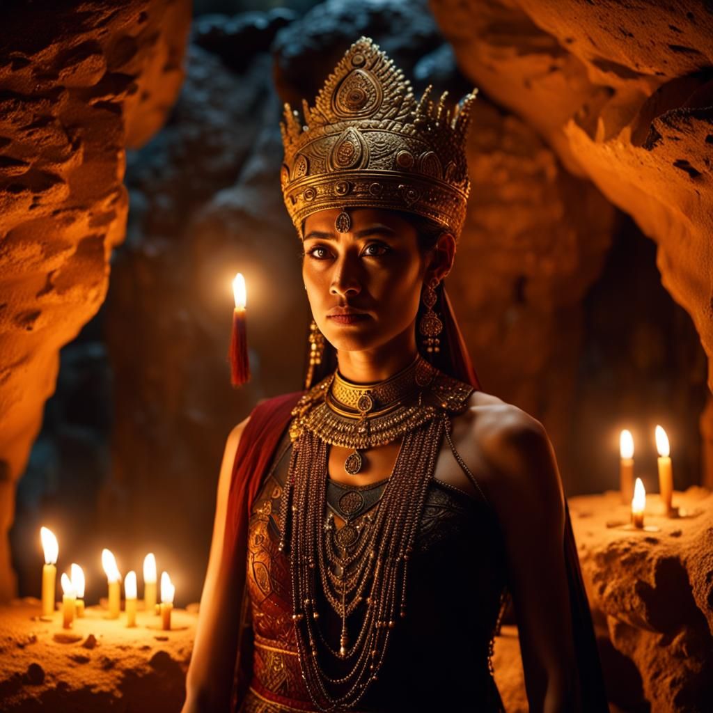 Empress of Agartha in Illuminated Ceremony Room