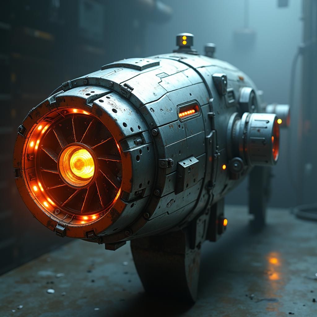 Futuristic Wave Motion Engine Gun in Sci-Fi Style