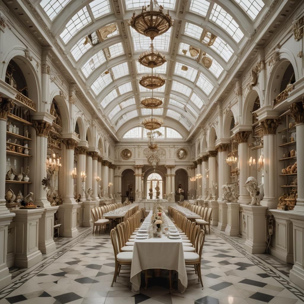 Surreal Alice in Wonderland Banquet in Steampunk Palace