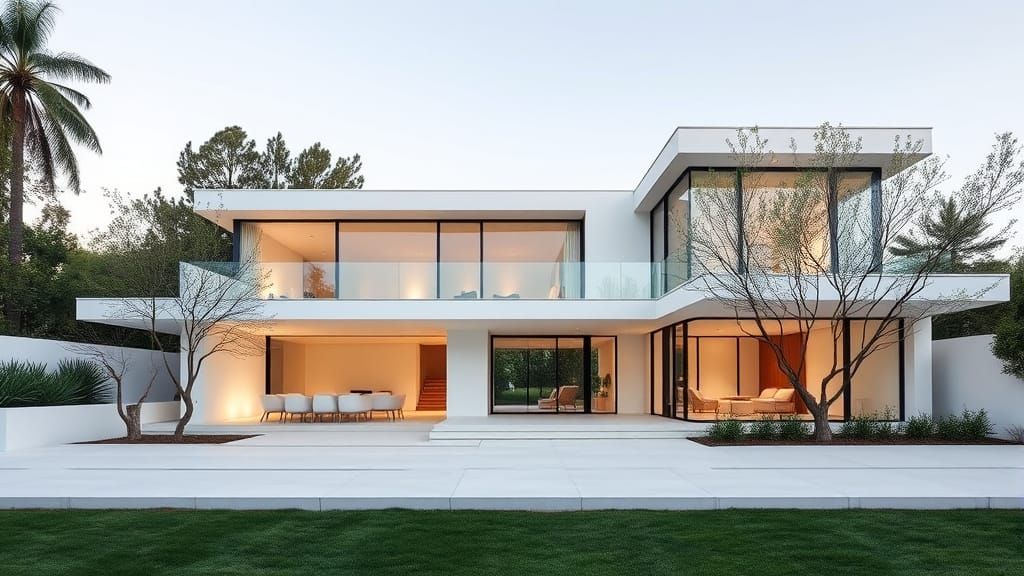 Elegant Modern House with Clean Lines and Natural Light