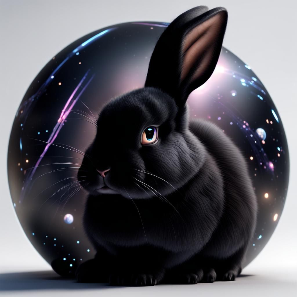 Adorable Void Rabbit Consuming Worlds