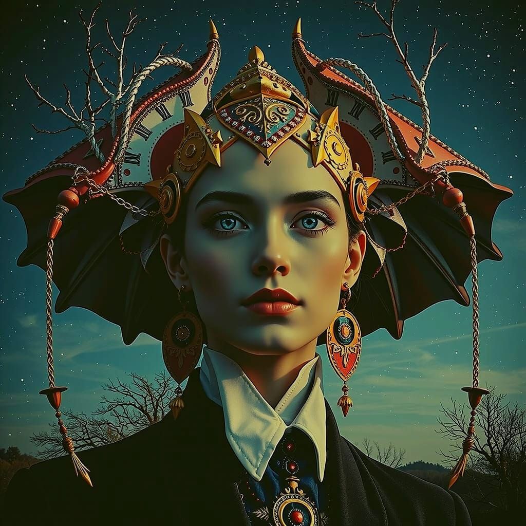 Surreal Fractal Landscape in Psychedelic Cinematic Style