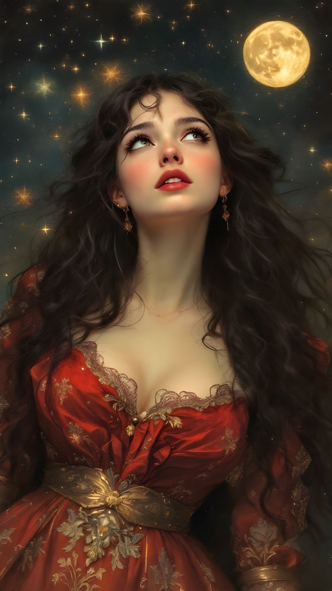 Ethereal Beauty in Victorian Oil Painting Style