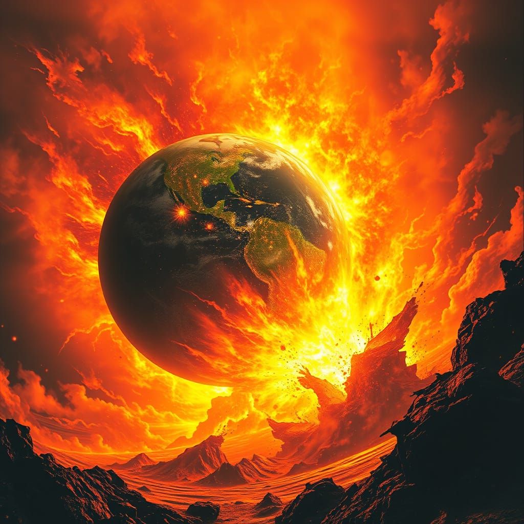 Cosmic Apocalypse: Earth Consumed by the Sun