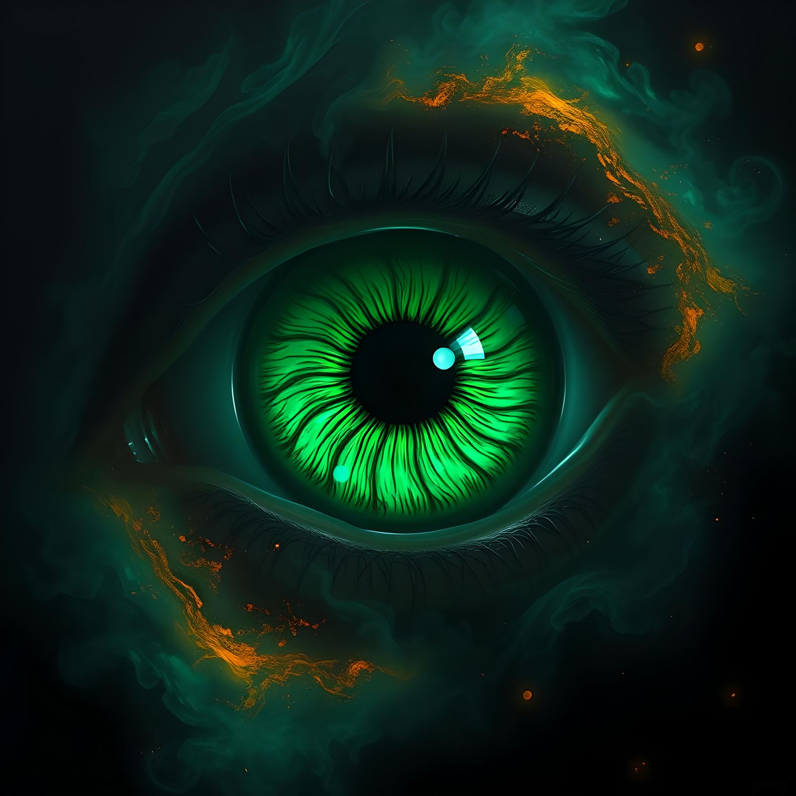 Mesmerizing Dark Eye Fantasy Concept Art