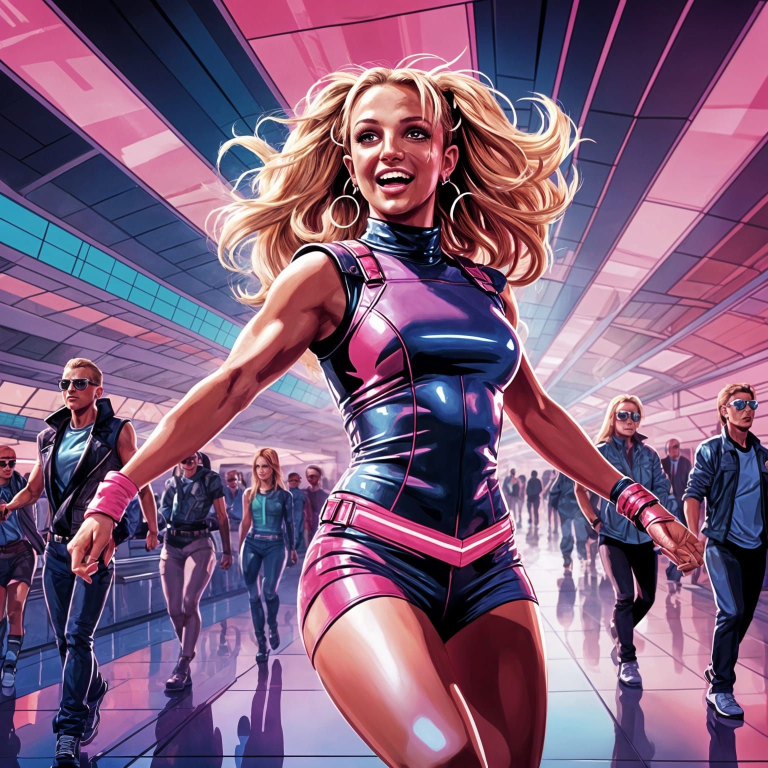 Caricature of Britney Spears in Toxic Music Video