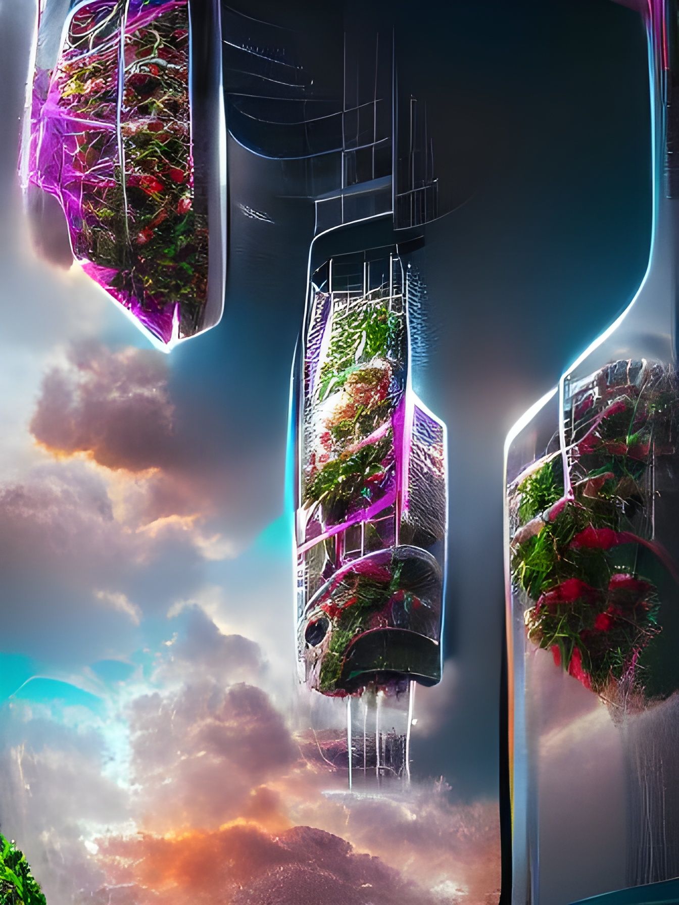 Futuristic Vertical Farms: High-Resolution Architectural Des...
