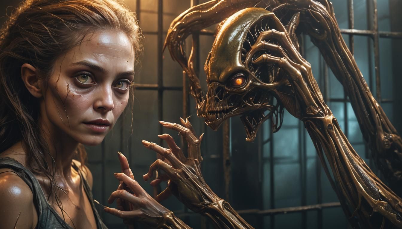 Trapped in a Cell with an Alien: Digital Art