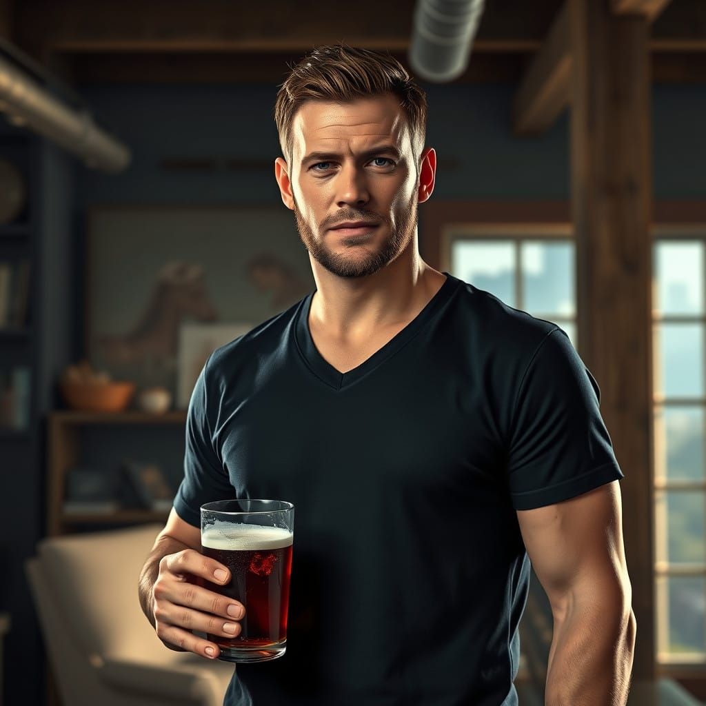 John Cena in a Dark Loft with a Fantasy Twist