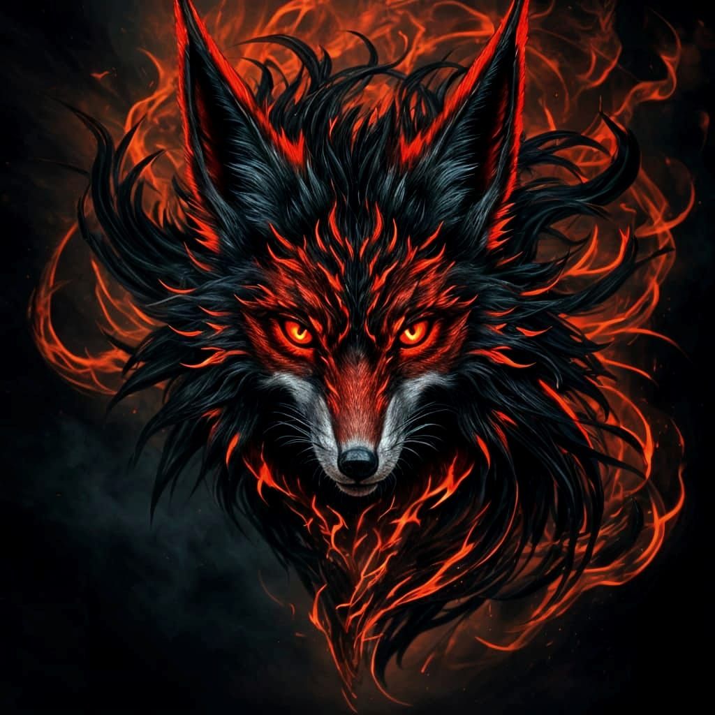 Dark Fox Emanating Hellish Aura