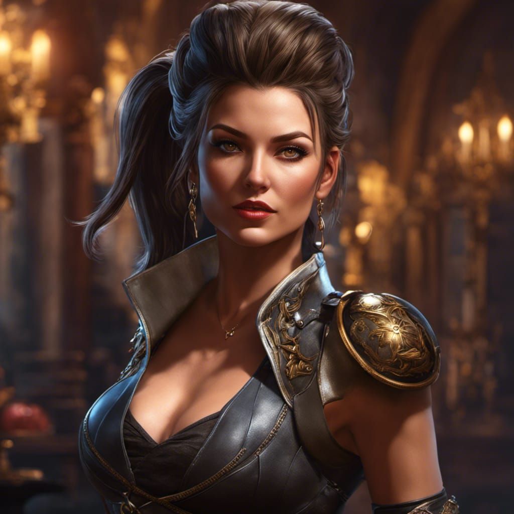 Fantasy Thief Portrait in Deep Color, Hyperdetailed Art