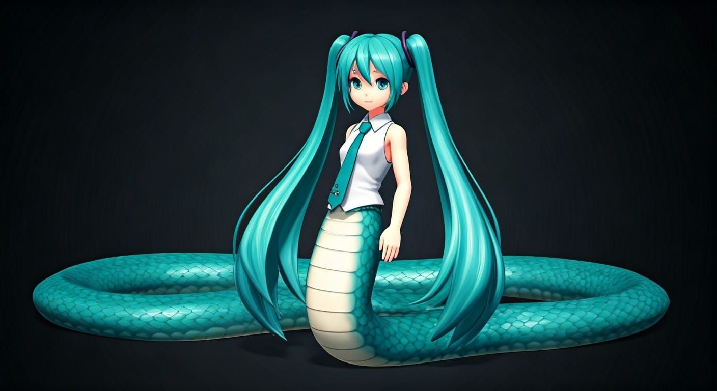 Mystical Serpent Goddess in Ancient Style