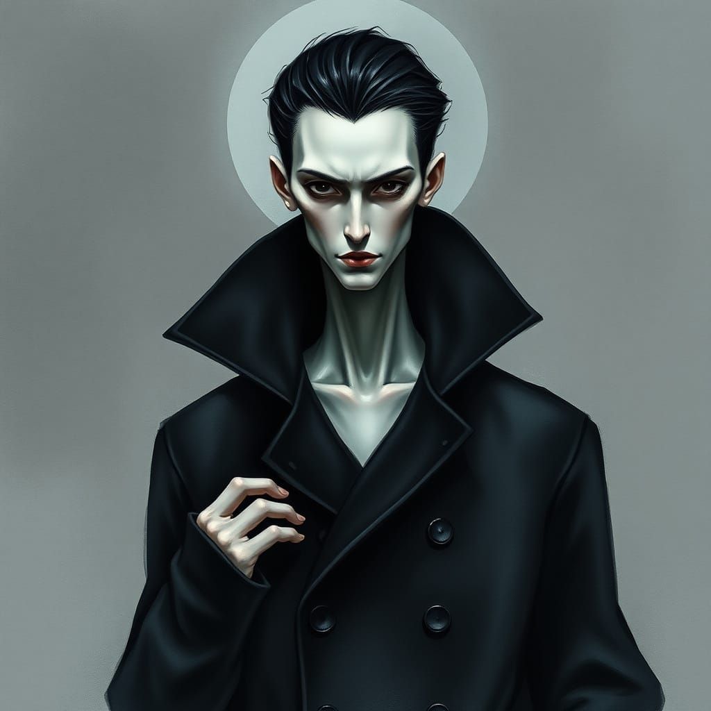 Ethereal Dark Figure Casts an Otherworldly Shadow