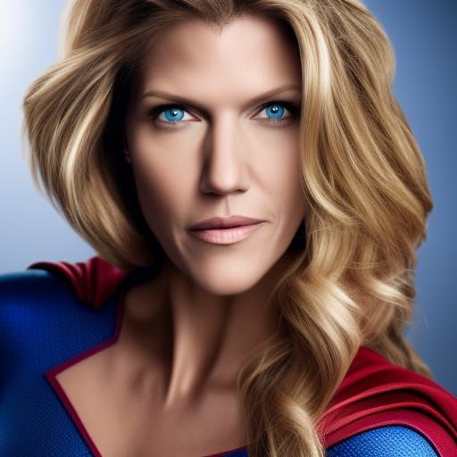 Tricia Helfer as Supergirl Portrait