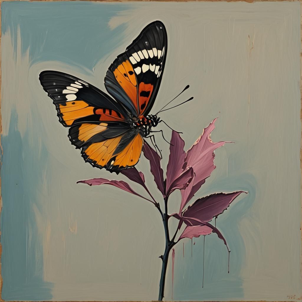 Butterfly in Francis Bacon Style