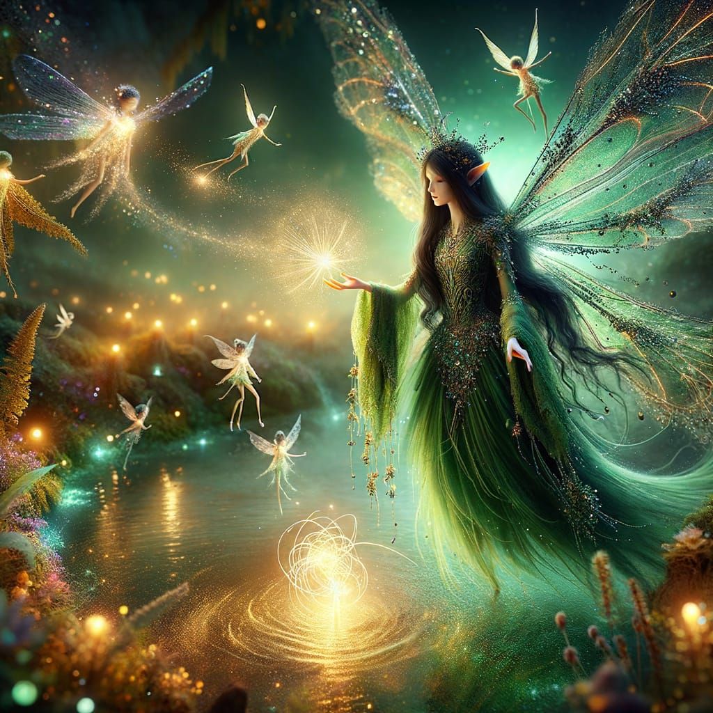 Enchanting Faerie Queen in a Mystical Scene