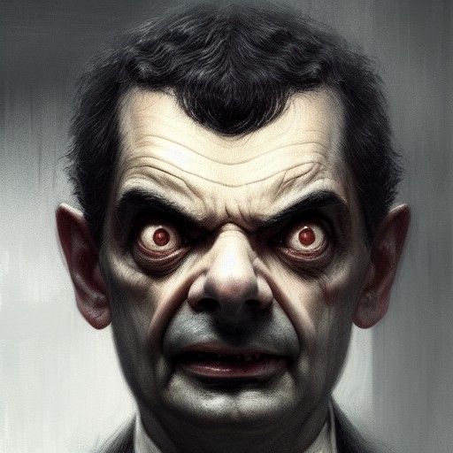Horror Mr. Bean in Gustave Doré Style