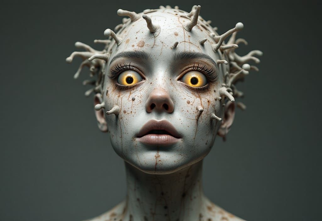 Biocosmic Character Design with Retro Eyes