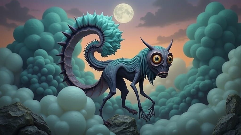 Horrific Eye Creature in Dark Fantasy Style