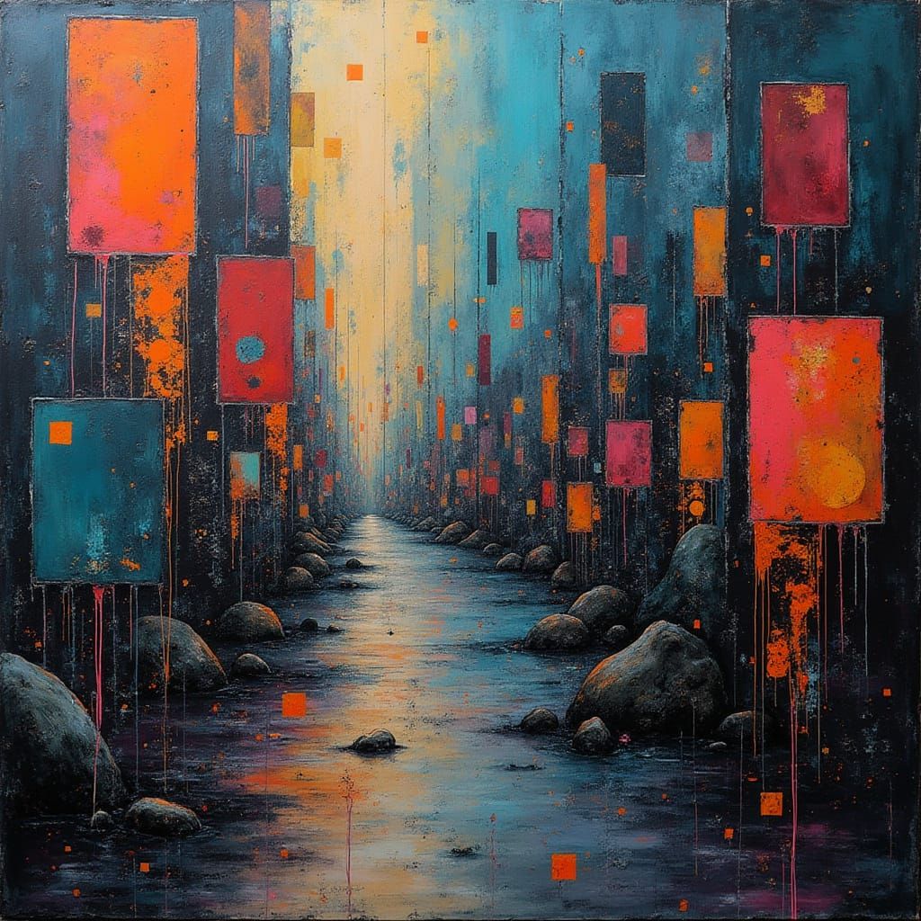 Surrealist Dreamscape in Avant-Garde Style with Digital Dist...