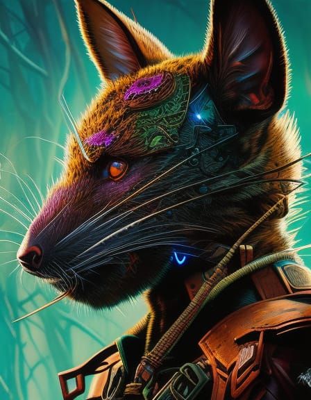 Sinister Ratman Portrait in Bold Style