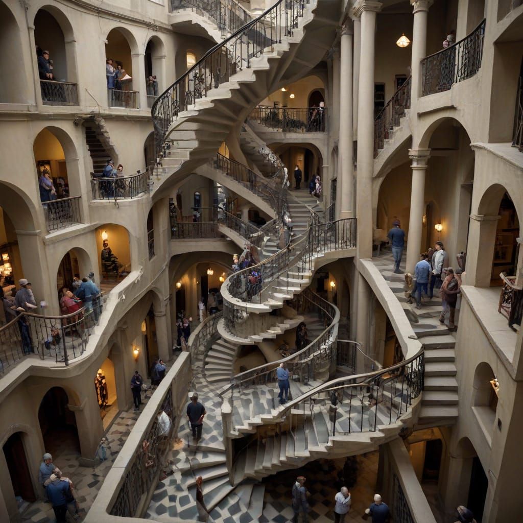 Escher-Inspired Staircase of Wonder