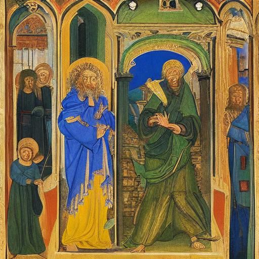 Hedgehog, Mezuzah, and Lightning in Expressionist Style