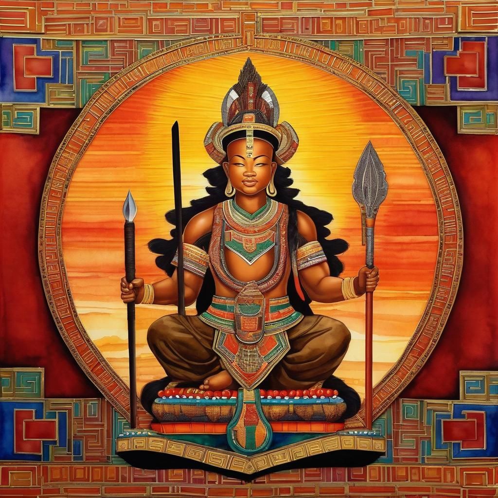 Vibrant Watercolor Depiction of Psalm 18:2