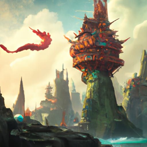 Fantastical Matte Painting with Deep Color