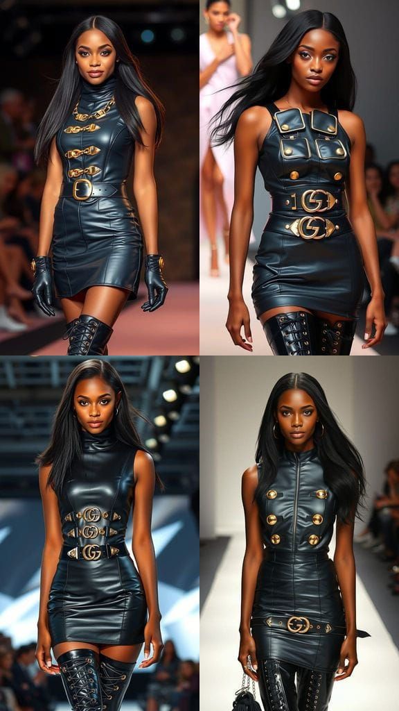 Elegant Ebony Goddess Exudes Confidence and Style