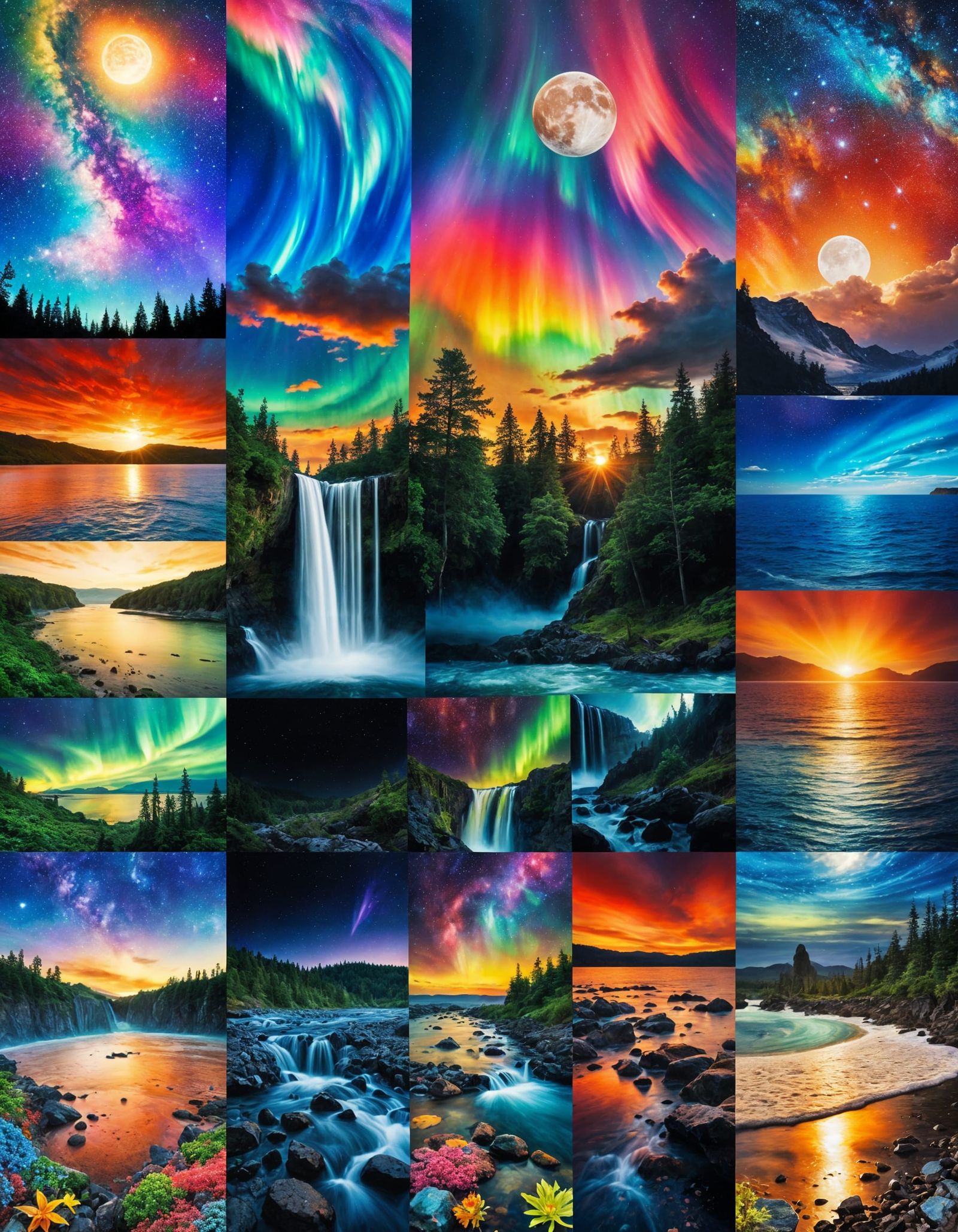 Vibrant Celestial Mosaic