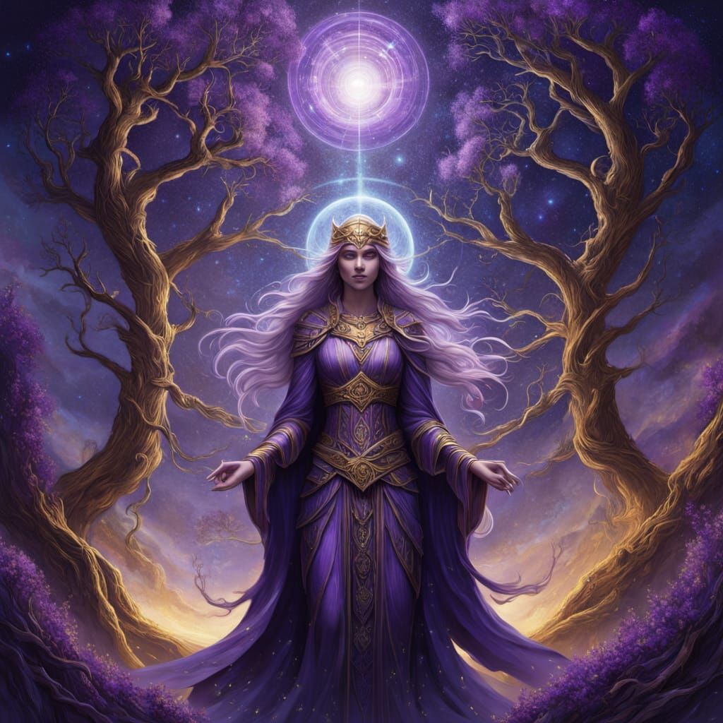 Norns Weaving Destiny at the Cosmic Loom