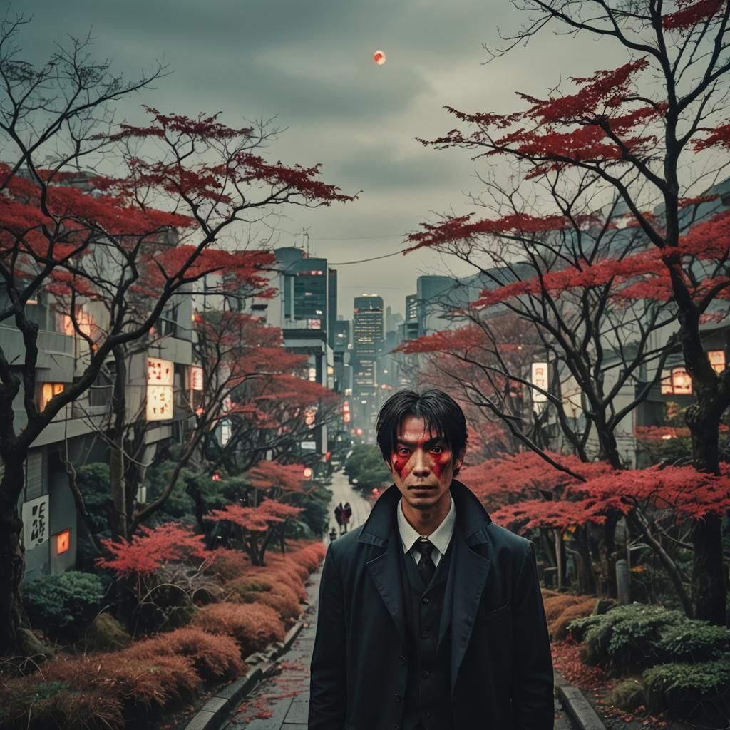 Vampire in Tokyo: A Cinematic Film Still